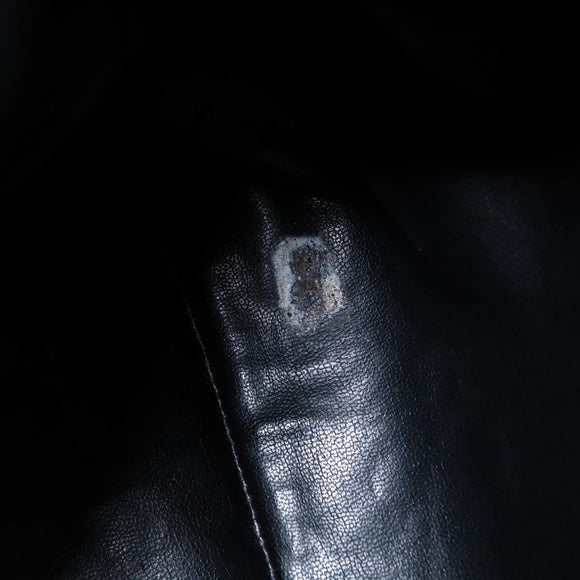 CHANEL Lamb Skin Matelasse Backpack Black Gold CC Auth BA7489