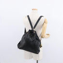 CHANEL Lamb Skin Matelasse Backpack Black Gold CC Auth BA7489-24