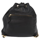 CHANEL Lamb Skin Matelasse Backpack Black Gold CC Auth BA7489-2