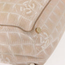 CHANEL New Travel Line Tote Bag Nylon Pink gold CC Auth BA7492-9