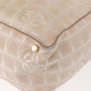 CHANEL New Travel Line Tote Bag Nylon Pink gold CC Auth BA7492-14