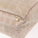 CHANEL New Travel Line Tote Bag Nylon Pink gold CC Auth BA7492-16