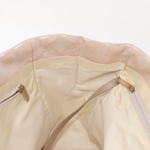 CHANEL New Travel Line Tote Bag Nylon Pink gold CC Auth BA7492