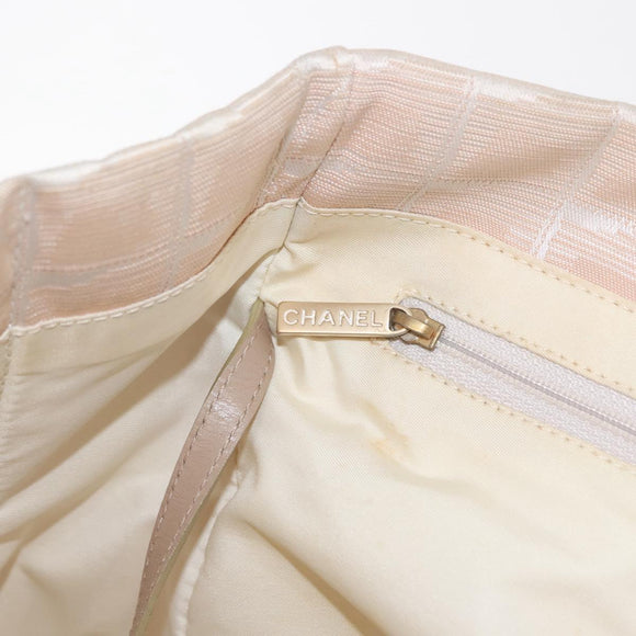 CHANEL New Travel Line Tote Bag Nylon Pink gold CC Auth BA7492