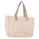 CHANEL New Travel Line Tote Bag Nylon Pink gold CC Auth BA7492-1