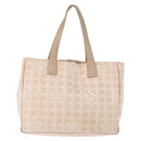 CHANEL New Travel Line Tote Bag Nylon Pink gold CC Auth BA7492-2