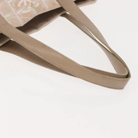 CHANEL New Travel Line Tote Bag Nylon Pink gold CC Auth BA7492