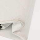 CHANEL Wood Chain Shoulder Bag Lamb Skin White Gold CC Auth BA7494-14