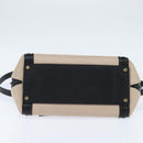 Chloe Little Alice Hand Bag Leather 2way White Gold Auth BA7495-5