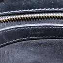 Chloe Little Alice Hand Bag Leather 2way White Gold Auth BA7495-19
