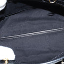 Chloe Little Alice Hand Bag Leather 2way White Gold Auth BA7495-10