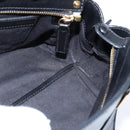 Chloe Little Alice Hand Bag Leather 2way White Gold Auth BA7495-18