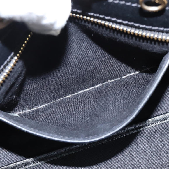 Chloe Little Alice Hand Bag Leather 2way White Gold Auth BA7495