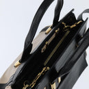 Chloe Little Alice Hand Bag Leather 2way White Gold Auth BA7495-6