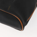 SAINT LAURENT Tote Bag Leather Black Gold Auth BA7497-14