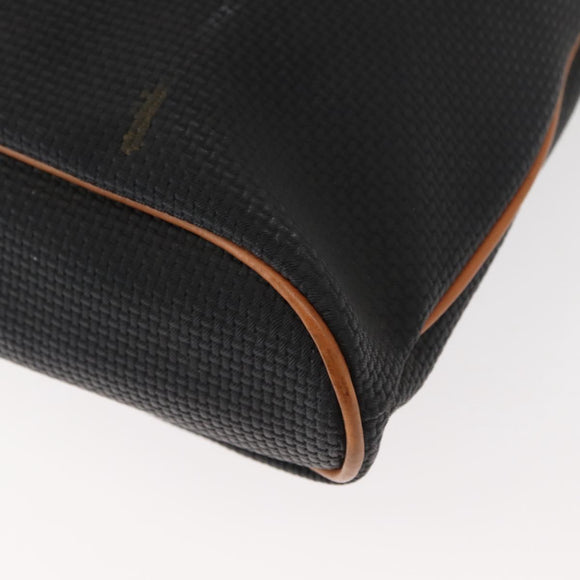 SAINT LAURENT Tote Bag Leather Black Gold Auth BA7497