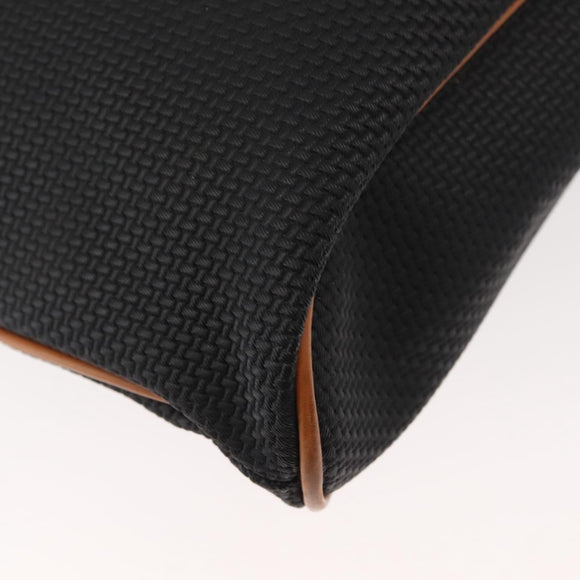 SAINT LAURENT Tote Bag Leather Black Gold Auth BA7497