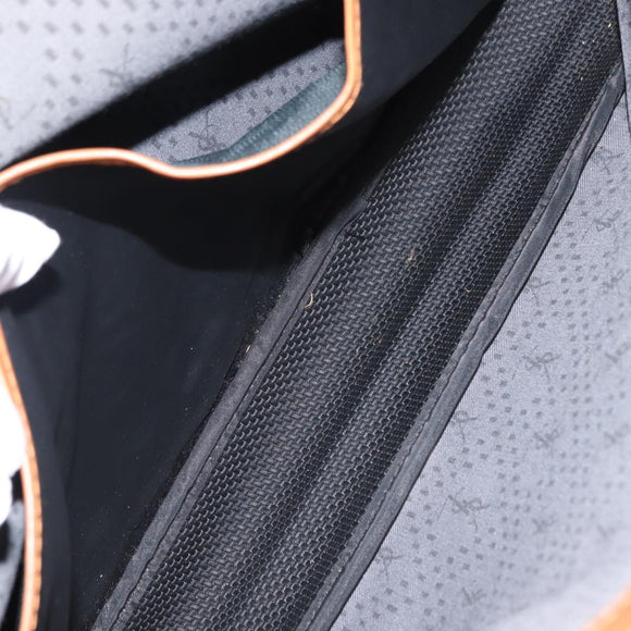 SAINT LAURENT Tote Bag Leather Black Gold Auth BA7497