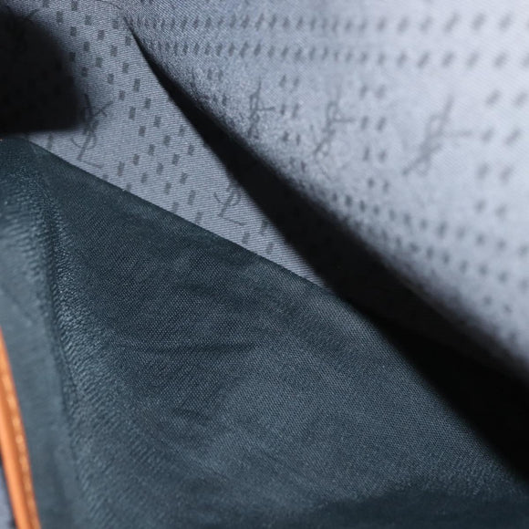 SAINT LAURENT Tote Bag Leather Black Gold Auth BA7497