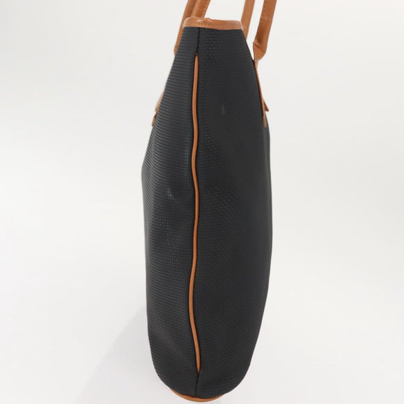 SAINT LAURENT Tote Bag Leather Black Gold Auth BA7497