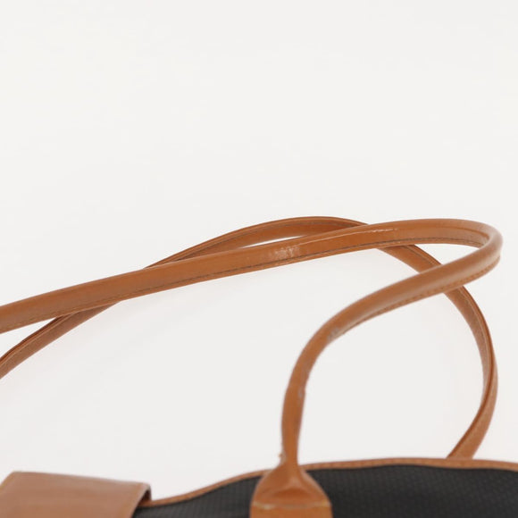 SAINT LAURENT Tote Bag Leather Black Gold Auth BA7497