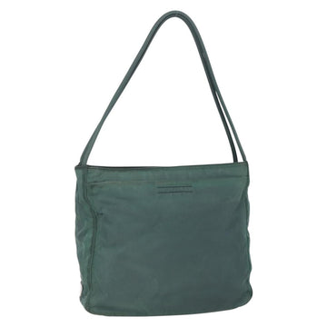 PRADA Tote Bag Nylon Green Silver Auth BA7499