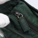 PRADA Tragetasche Nylon Grün Silber Auth BA7499-18