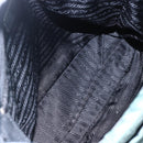 PRADA Tote Bag Nylon Green Silver Auth BA7499-18