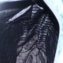 PRADA Tragetasche Nylon Grün Silber Auth BA7499-21