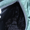 PRADA Tragetasche Nylon Grün Silber Auth BA7499-22