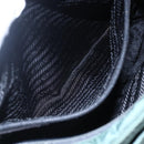 PRADA Tote Bag Nylon Green Silver Auth BA7499-21