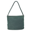 PRADA Tragetasche Nylon Grün Silber Auth BA7499-13