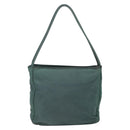 PRADA Tote Bag Nylon Green Silver Auth BA7499-3