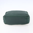 PRADA Tragetasche Nylon Grün Silber Auth BA7499-5