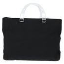 PRADA Hand Bag Nylon Black Silver Auth BA7500-2