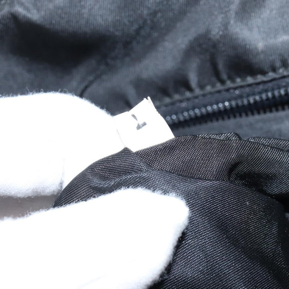 PRADA Hand Bag Nylon Black Silver Auth BA7500