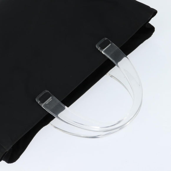 PRADA Hand Bag Nylon Black Silver Auth BA7500