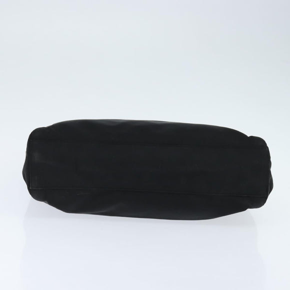 PRADA Hand Bag Nylon Black Silver Auth BA7500