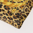 Gianni Versace Hand Bag PVC Leather Yellow Black Auth BA7502-16