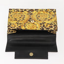 Gianni Versace Hand Bag PVC Leather Yellow Black Auth BA7502-11