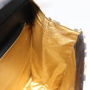 Gianni Versace Hand Bag PVC Leather Yellow Black Auth BA7502-19