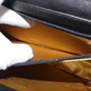 Gianni Versace Hand Bag PVC Leather Yellow Black Auth BA7502-22