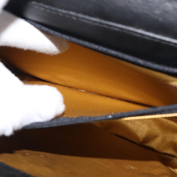 Gianni Versace Hand Bag PVC Leather Yellow Black Auth BA7502