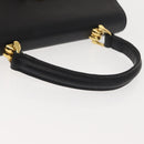 Gianni Versace Hand Bag PVC Leather Yellow Black Auth BA7502-7