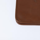 Christian Dior Chain Shoulder Bag Leather Brown Gold Auth BA7503-12