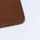 Christian Dior Chain Shoulder Bag Leather Brown Gold Auth BA7503-13