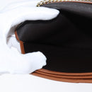 Christian Dior Chain Shoulder Bag Leather Brown Gold Auth BA7503-19