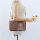 Christian Dior Chain Shoulder Bag Leather Brown Gold Auth BA7503-22