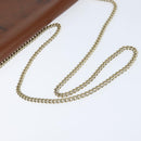 Christian Dior Chain Shoulder Bag Leather Brown Gold Auth BA7503-7