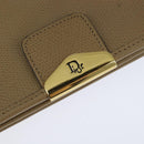 Christian Dior Chain Shoulder Bag Leather Beige Gold Auth BA7504-17